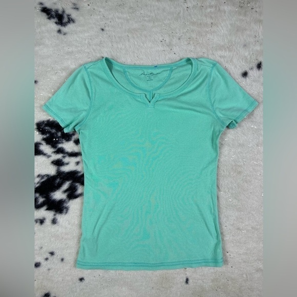Eddie Bauer Women’s Green Y2K Vintage Short Sleeve T Shirt Size Medium - Picture 1 of 9